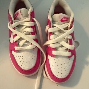 Nike Kids Dunk Sneakers in Pink and White